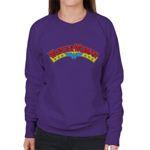 Wonder Woman Blue Stars Logo Women's Sweatshirt