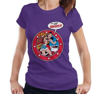 Wonder Woman Christmas No Time For Naughty Women's T-Shirt