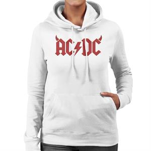 AC/DC Crimson Horns Logo Women's Hooded Sweatshirt