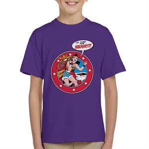 Wonder Woman Christmas No Time For Naughty Kid's T-Shirt