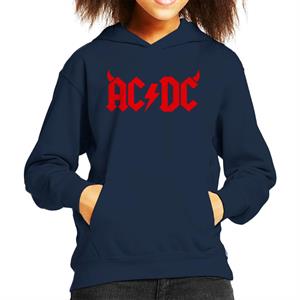 AC/DC Red Horns Logo Kid's Hooded Sweatshirt