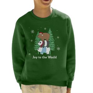 We Bare Bears Christmas Joy To The World Kid's Sweatshirt