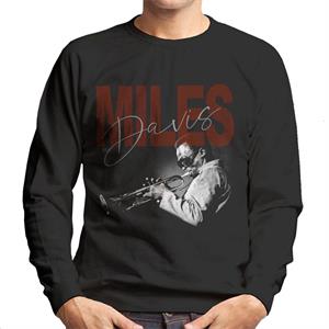 Miles Davis Playing Trumpet Men's Sweatshirt