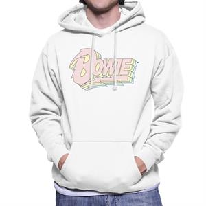 David Bowie Pastel Logo Men's Hooded Sweatshirt