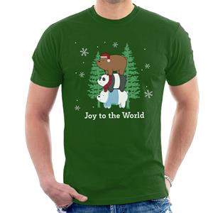 We Bare Bears Christmas Joy To The World Men's T-Shirt