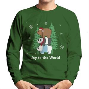 We Bare Bears Christmas Joy To The World Men's Sweatshirt