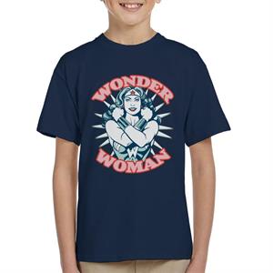 Wonder Woman Arms Crossed Power Pose Kid's T-Shirt