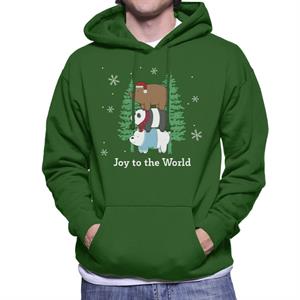 We Bare Bears Christmas Joy To The World Men's Hooded Sweatshirt