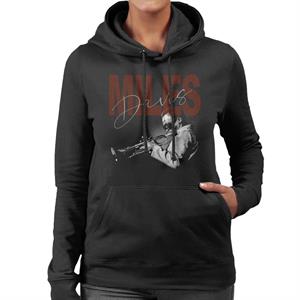 Miles Davis Playing Trumpet Women's Hooded Sweatshirt