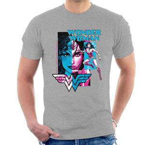 Wonder Woman Blue And Purple Montage Men's T-Shirt