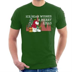 We Bare Bears Christmas Ice Bear Wishes A Merry Xmas Men's T-Shirt