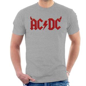 AC/DC Crimson Horns Logo Men's T-Shirt