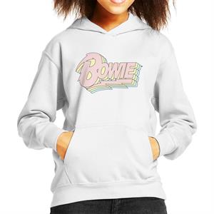 David Bowie Pastel Logo Kid's Hooded Sweatshirt