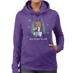 We Bare Bears Christmas Joy To The World Women's Hooded Sweatshirt