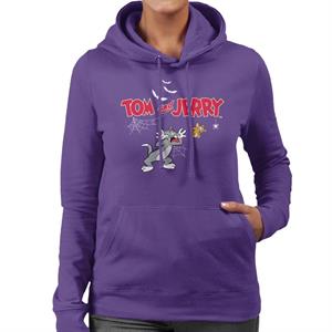 Tom and Jerry Halloween Jump Scare Women's Hooded Sweatshirt