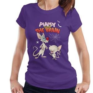 Animaniacs Pinky And The Brain Halloween Creepy Crawlies Women's T-Shirt