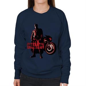 The Batman Red Logo Motorbike Women's Sweatshirt