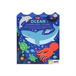 Ocean Coloring Book  Stickers by Petit Collage