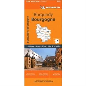 Burgundy  Michelin Regional Map 519 by Michelin