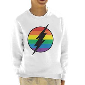 The Flash Lightning Rainbow Logo Kid's Sweatshirt