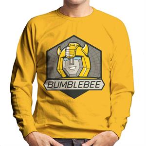 Transformers Bumblebee Retro Face Badge Men's Sweatshirt
