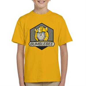 Transformers Bumblebee Retro Face Badge Kid's T-Shirt