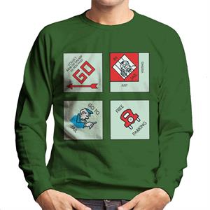 Monopoly Classic Corner Tiles Men's Sweatshirt