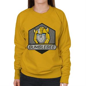 Transformers Bumblebee Retro Face Badge Women's Sweatshirt
