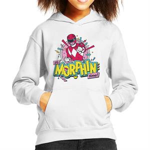 Power Rangers Its Morphin Time Retro Kid's Hooded Sweatshirt