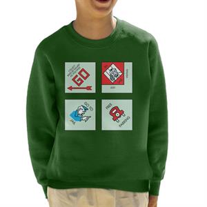 Monopoly Classic Corner Tiles Kid's Sweatshirt