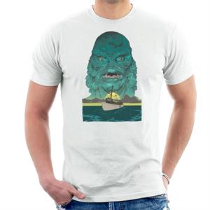 The Creature From The Black Lagoon Demon Head Boat Men's T-Shirt