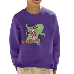 Courage The Cowardly Dog Halloween Scream Kid's Sweatshirt