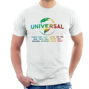 Universal Pictures Rainbow Logo Locations Men's T-Shirt