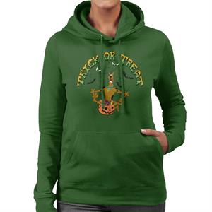 Scooby Doo Halloween Trick Or Treat Terrified Women's Hooded Sweatshirt