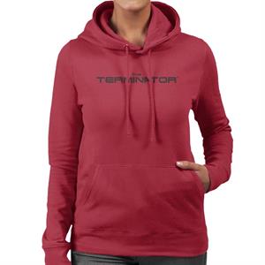 Terminator Black Cinematic Logo Women's Hooded Sweatshirt