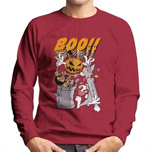 Tom and Jerry Halloween Pumpkin Boom Men's Sweatshirt