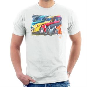 Citroen 2CV In A Line Retro Photo Men's T-Shirt