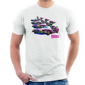 Back to the Future Delorean Mirrored Men's T-Shirt