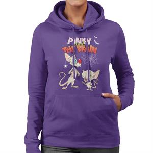 Animaniacs Pinky And The Brain Halloween Creepy Crawlies Women's Hooded Sweatshirt
