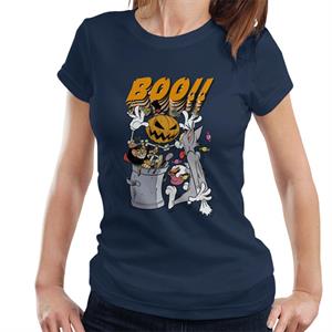 Tom and Jerry Halloween Pumpkin Boom Women's T-Shirt