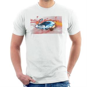 Back to the Future Delorean Electric Charged Take Off Men's T-Shirt