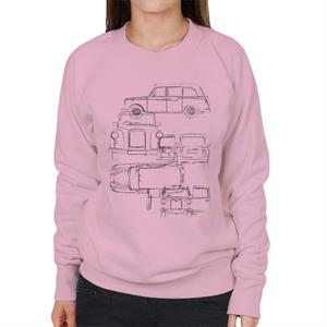 London Taxi Company Light Blueprint Women's Sweatshirt