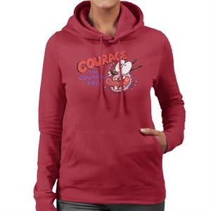 Courage The Cowardly Dog Halloween Scared Women's Hooded Sweatshirt