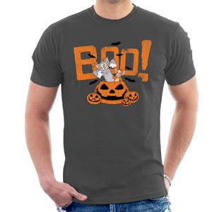 Tom and Jerry Halloween Boo Pumpkin Surprise Men's T-Shirt