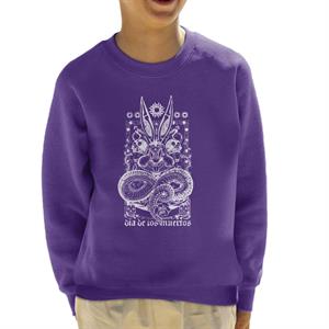 Looney Tunes Halloween Bugs Bunny Dia De Muertos Kid's Sweatshirt