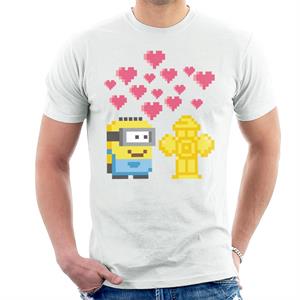 Despicable Me Minion Pixel Love For Fire Hydrant Men's T-Shirt