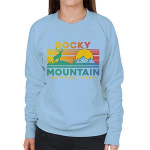 US National Parks Rocky Mountain Sunset Women's Sweatshirt