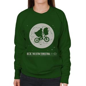 E.T. 1982 Space Explorer Bike Flyin' High Women's Sweatshirt