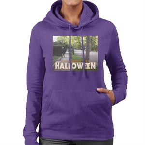 Halloween Michael Myers Behind Bush Women's Hooded Sweatshirt