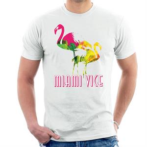 Miami Vice Flamingo Silhouette Men's T-Shirt